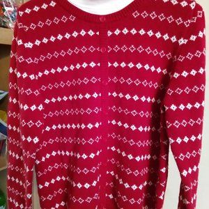 CHRISTOPHER & BANKS RED TURTLE NECK SWEATER